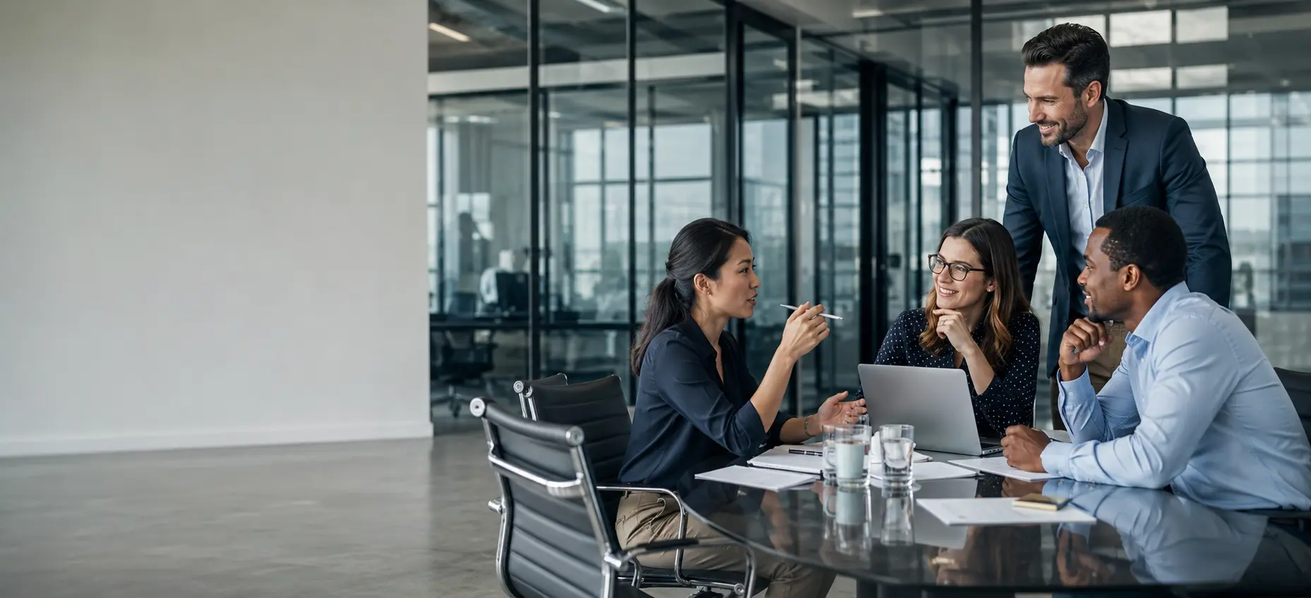 Westwind colleagues collaborating in a modern office