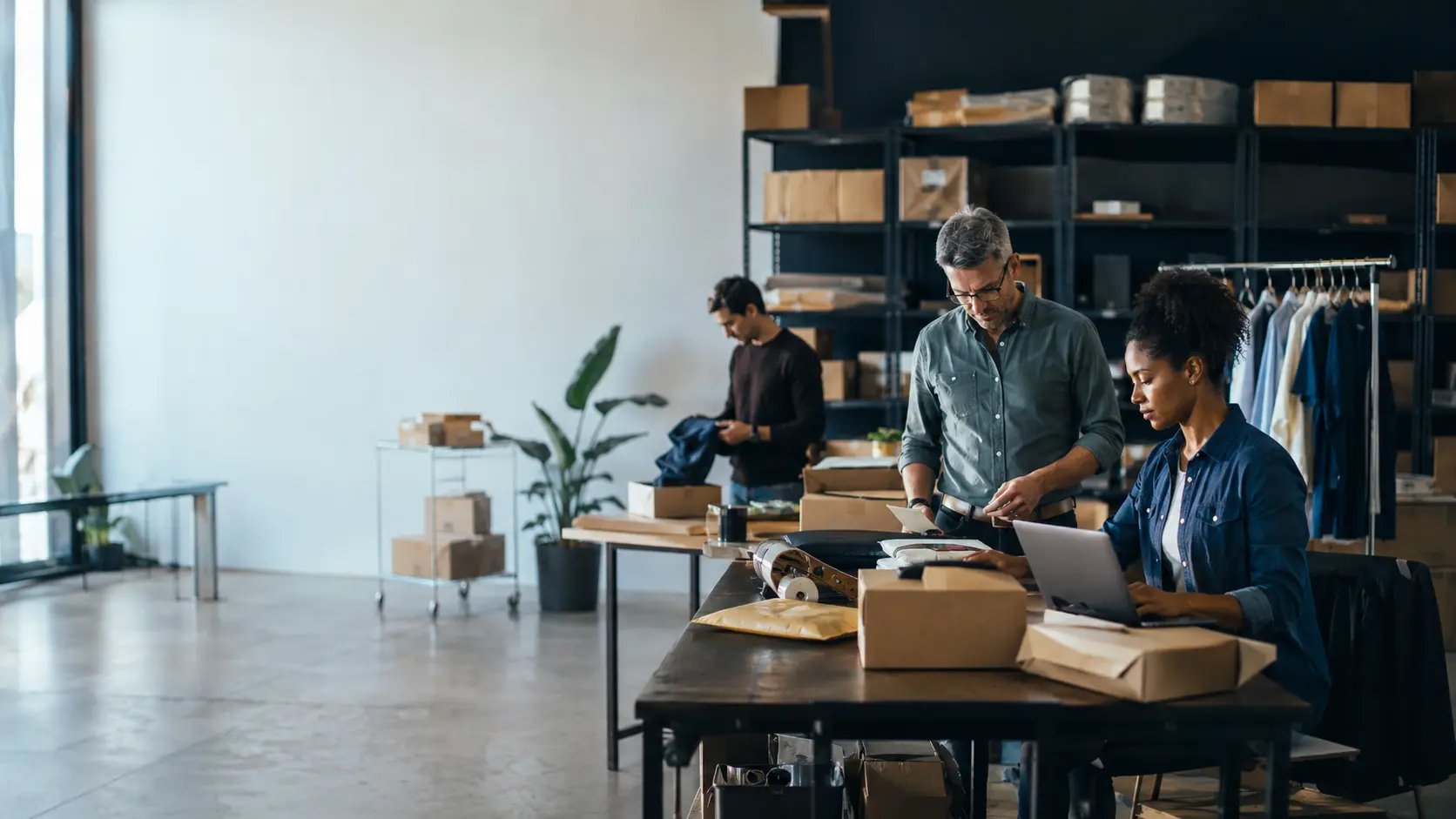 E-commerce & Retail business owner at work