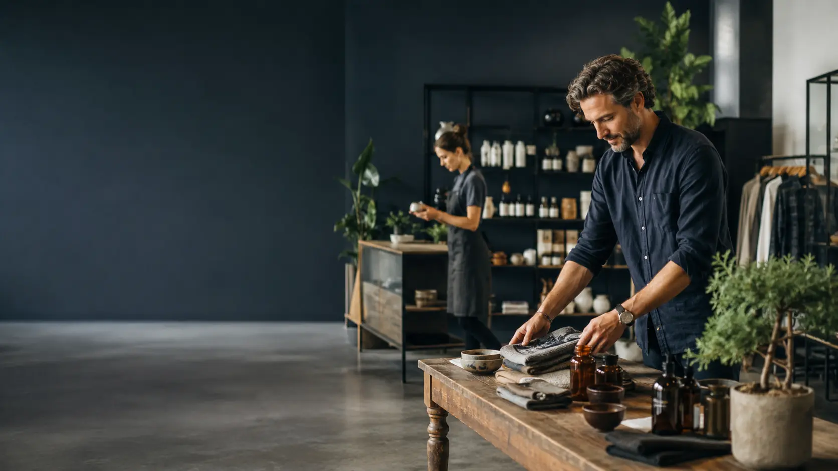 Franchises business owner at work